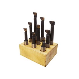 BORING BAR 9 PC x 3/8" Shank 50RC Bore C6 Carbide Tip
