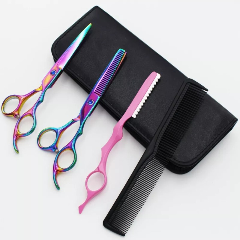 tijeras 4 Tijeras Profesional Estilista Barbero Peluquero Peine