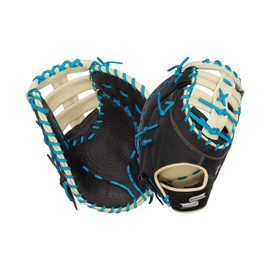 SSK Z5 Craftsman Baseball First Base Mitt – 12” – 12.25” – 12.5” – 13" – Right & Left Hand Throw (Black/Camel/Electric Blue, 13" - Left Hand Throw)