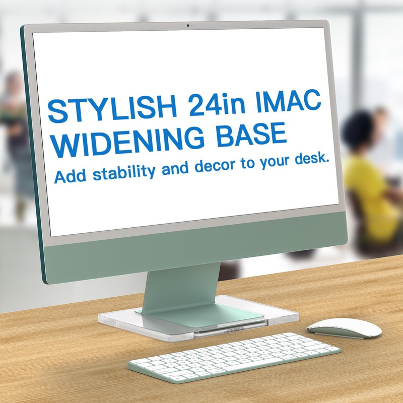 CaSZLUTION Acrylic Stand Base Widener for 24-inch iMac 2021-2024 M1/M3/M4