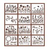 CZAKOMIX 12 Sheets DIY Flower Stencils for Beginners, Stencils Painting,