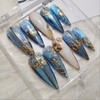 [Handmade nail tip] Atlantis - long stiletto / [수제네일팁] 아틀란티스