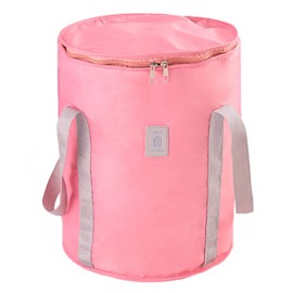 mitas Foot Bath Bucket, Pink, Large, Foldable, Storage Bag Included, Foot Care Bucket, Includes Lid, For Calf, Simple Bucket, Large Capacity, Foot Bath Bag, Foldable, Laundry Bucket