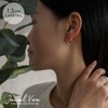 JewelVOX Earrings, Hoop Simple, 0.6 inches (1.5 cm), Non-Hole Earrings,