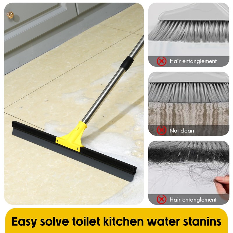 Leriton Floor Squeegee for Concrete and Tile Cleaning, 30'' Heavy