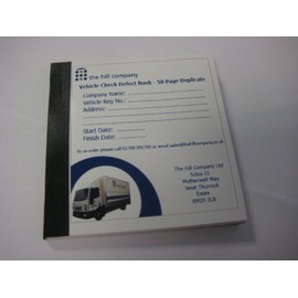50 Page Duplicate Vehicle Check & Defect Report Book