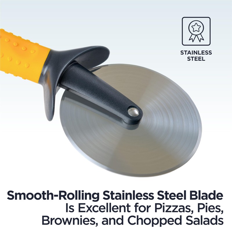 Deiss Pro Heavy Duty Pizza Cutter with Wheel Slicer -