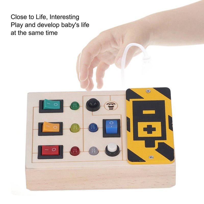 Light Up Sensory Board Noiseless Educational Portable Wooden LED Light