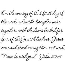 Tapestry Of Truth - John 20:19 - TOT7993 - Wall and Home Scripture, Lettering, Quotes, Images, Stickers, Decals, Art, and More! - On The Evening of That First Day of The Week, When The Disciples w...