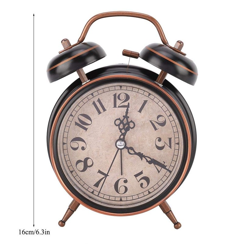 Boquite Old Fashioned Alarm Clock, Retro Mechanical Alarm Clock with