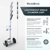 Resone Lightweight Single Oxygen Tank Cart, Adjustable Handle, Durable Powder-Coated