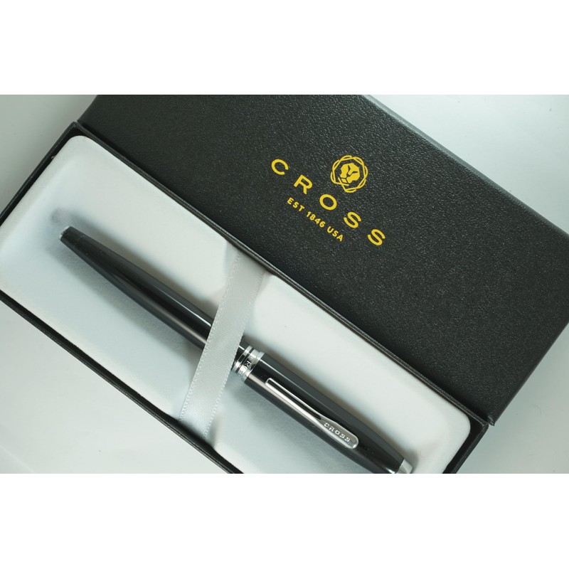 Cross Rich black lacquer with polished chrome appointments Coventry Refillable