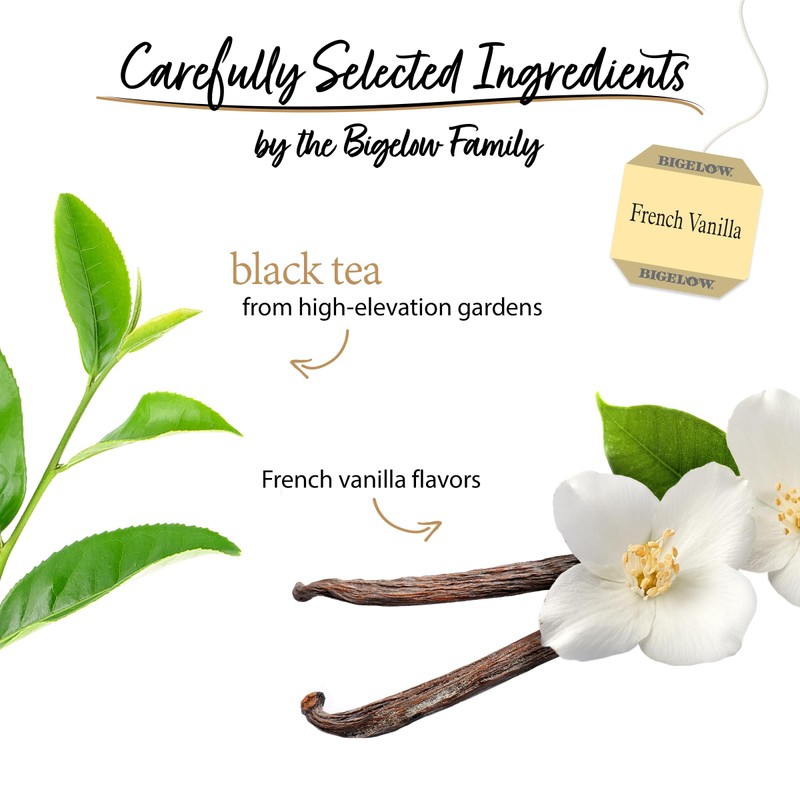 Bigelow French Vanilla Black Tea Bags, 20 Count Box (Pack
