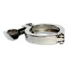 Abrazadera de acero inoxidable SST304 para conexiones clamp, válvulas y