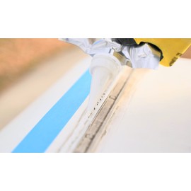 Self-Leveling Lap Sealant for RV Roof Repairs, Leaks, Seams, and Tears. Resealable Pouch with Caulking Nozzle. 1/4 Gallon for Mid to Large RVs, White