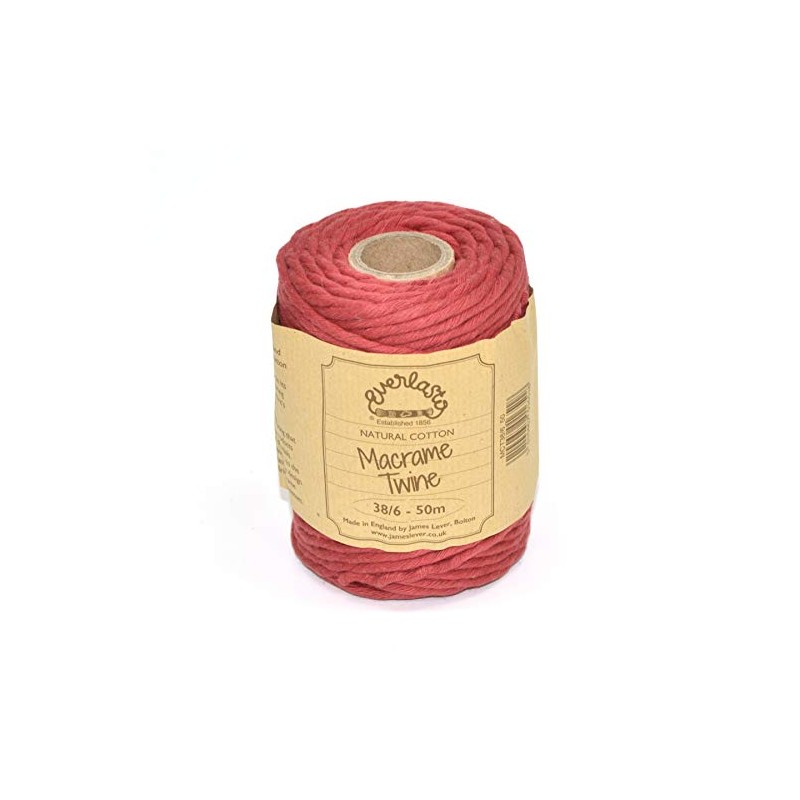 50M Spools - Everlasto Single Twist Soft Cotton Coloured Macrame