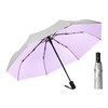 ThreeH Compact Travel Umbrella Automatic Open and Close Silver Coating