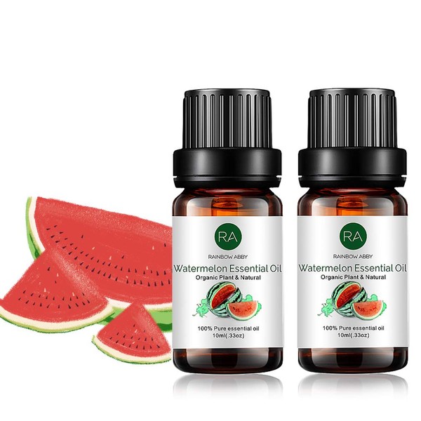 2-Pack Watermelon Essential Oil, Pure, Undiluted, Therapeutic Grade Watermelon Oil - 2x10 mL