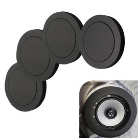 DACIRTY 4 PCS 6.5 Inch Car Speaker Foam Gasket, Slow Rebound Seal Absorbs Echo Sound Enhanced Sound Effect Audio Speaker Gasket, Subwoofer American Sound Modification Accessory for Most Cars (Black)