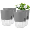 APACALI Set of 4 Herb Pots, Kitchen Set, Windowsill, Self-Watering,