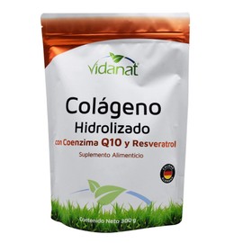 Colágeno Hidrolizado Con Coenzima Q10 Y Resveratrol Vidanat 300g