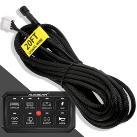 Auxbeam 20FT Signal Wire for Auxbeam Switch Panel, 4Pin Wiring Harness for Extension, Switch Panel Wire for BA80,RA60,RA80,RB80,AR-600,AR-800,AR-820,AC-1200,AC-800,RA80 XL,RB80 XL,AS400,AS600