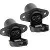 DARKGUARD 2Pieces 3 Pin Tractor Socket 12v 24v,Norm Din 9680,3