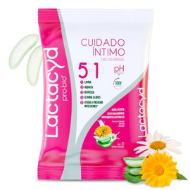 Lactacyd toallitas húmedas íntimas con ácido láctico y hialurónico; caléndula, aloe y manzanilla; limpian, hidratan, refrescan; neutralizan olor; pH equilibrado; uso diario – 20 Toallitas | 1‑Pack
