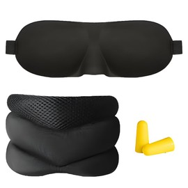 Nackenstütze für Schnarchen, nie wieder schnarchen, neue Nackenstützkissen zum Schlafen mit Augenmaske, Ohrstöpsel, ergonomische Bandage zum Schlafen, verstellbare Universal-Halsbandage