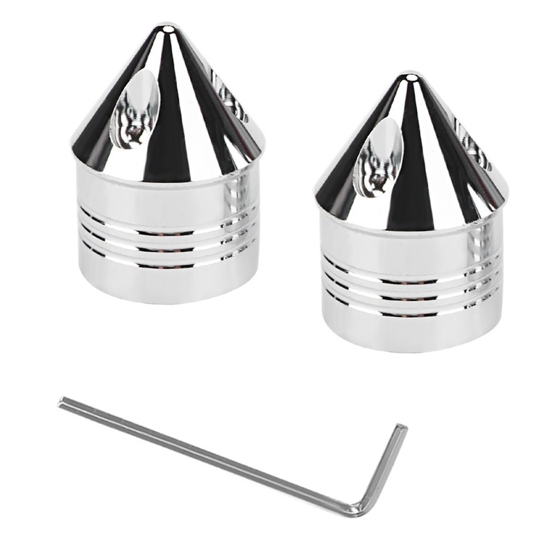 Motorcycle Axle Cover Chrome Thin Cut Nut Black Replacement Accessory(Electroplate)