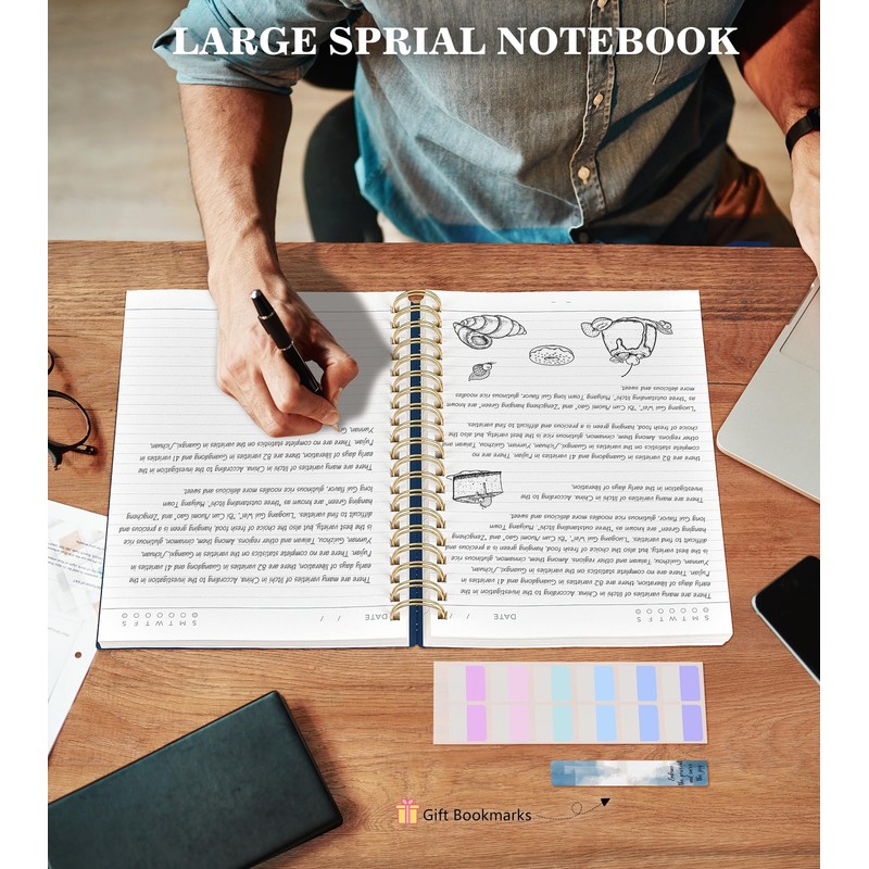 Spiral Notebook Journal, 360 Pages College Ruled Notebooks, Lined Thick