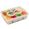Snackle Box Container,Divided Serving Tray with Lid and Handle,Dishwasher Safe