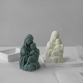 Nativity Candle Mold Jesus Candle Mold Maria Candle Mold Pieta Resin Casting Mold Resin Making Molds Silicone Mold for Candle Home Decorate Mold 3D Animal Mold Candle Making Mold