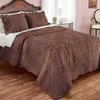 Collections Etc Elegant Ultra-Soft Faux Fur Plush Quilt Bedding with