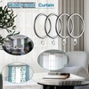 Fippy Pack of 60 Curtain Rings Metal for Hanging Curtains