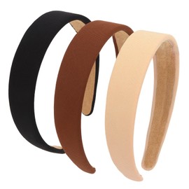 GAFATORY 3Pcs Wide Headband Trendy Head Band for Thinck Hair Elastics Comfortable Headband Non Slip Fall Headbands for Women