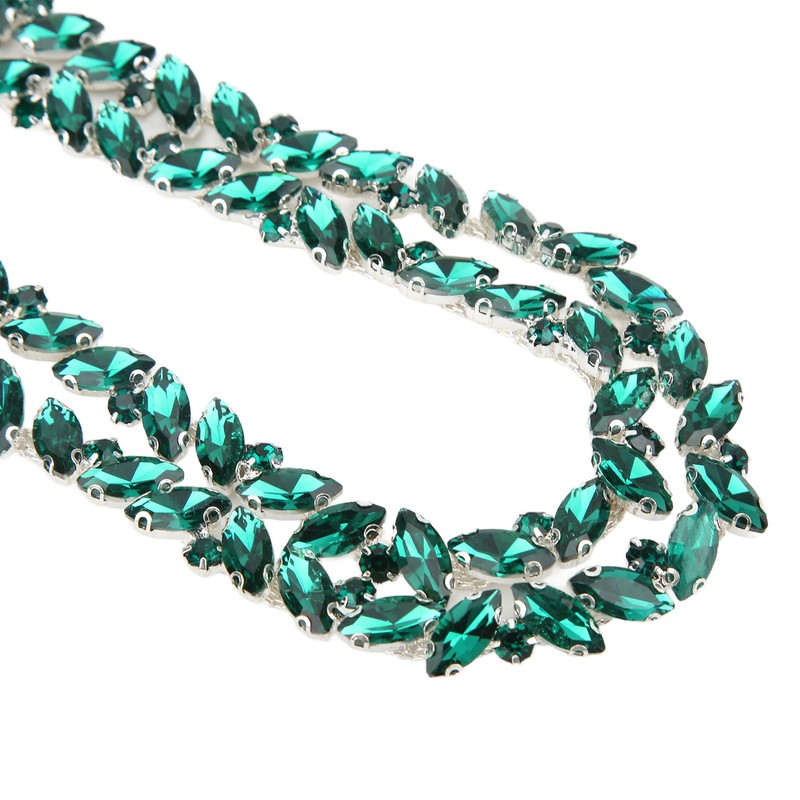 Glass Claw Chain High Hardness Color Single Row Rhinestone Strips