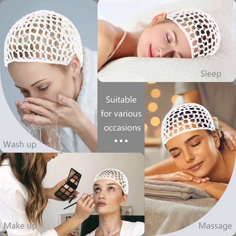 2 PCS Hair Nets for Sleeping Mesh Crochet Hair Wrap