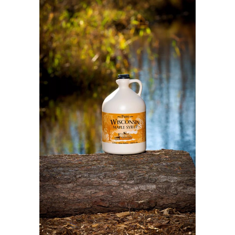 Little Man Syrup Pure Wisconsin Maple Syrup Gallon Medium Amber.