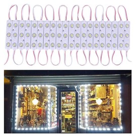 20 FT Store Window Light Kits Storefront Strip Light White Lighting 5730 Module Lights with AC Power Plug ON/Off Switch for Indoor Outdoor Advertisement Letter Design Storefront Signage Led Light