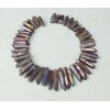 Copper Titanium Quartz Crystal Points Strand Raw Pendant Beads Healing