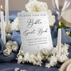 RUNMESS Bible Guest Book Wedding Wooden Sign Stand, 5x7inches, Wedding