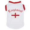 Petitebelle England & Flag Puppy Dog Shirt (White, Small)