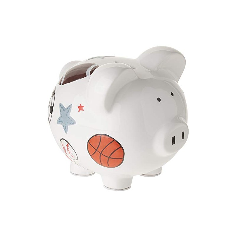 Child to Cherish Ceramic Piggy Bank for Boys, Sports