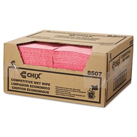 Chix - Wet Wipes, 13 1/2 x 24, White/Pink, 200/Carton 8507 (DMi CT