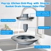 Hibbent Kitchen Sink Plug,Kitchen Sink Strainer and Stopper Combo,with 2