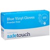 SafeTouch 11211-XL Powder Free Blue Vinyl Gloves - Box of