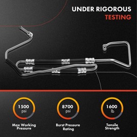 A-Premium Power Steering Pressure Hose Line Assembly Compatible with Dodge Durango 2011-2015 & Jeep Grand Cherokee 2012 2014-2015, 3.6L Flex, Pump To Gear