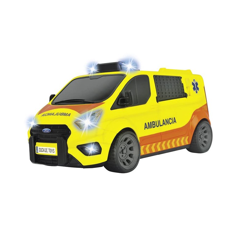 Dickie SEM 203715013SI4 Ambulance, 28 cm, Light and Sound, Opens