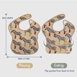 Soarwg Kids Bibs, Baby Bibs, Waterproof Baby Bibs for Boy and Girl, Great Travel Baby Bibs for Eating, Feeding Bibs, 5 Pack